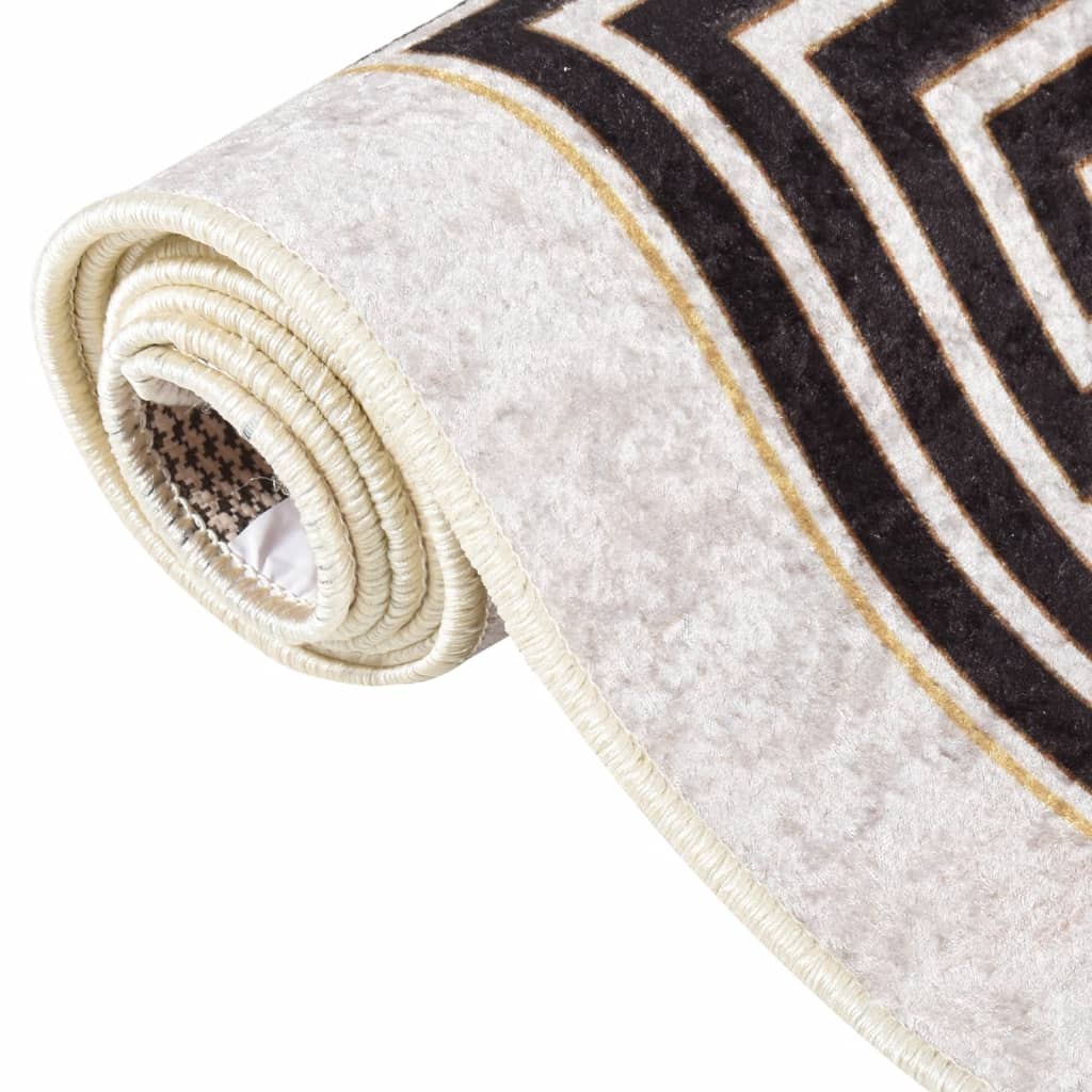 Tappeto Lavabile 80x300 cm Beige Chiaro Antiscivolo cod 10184