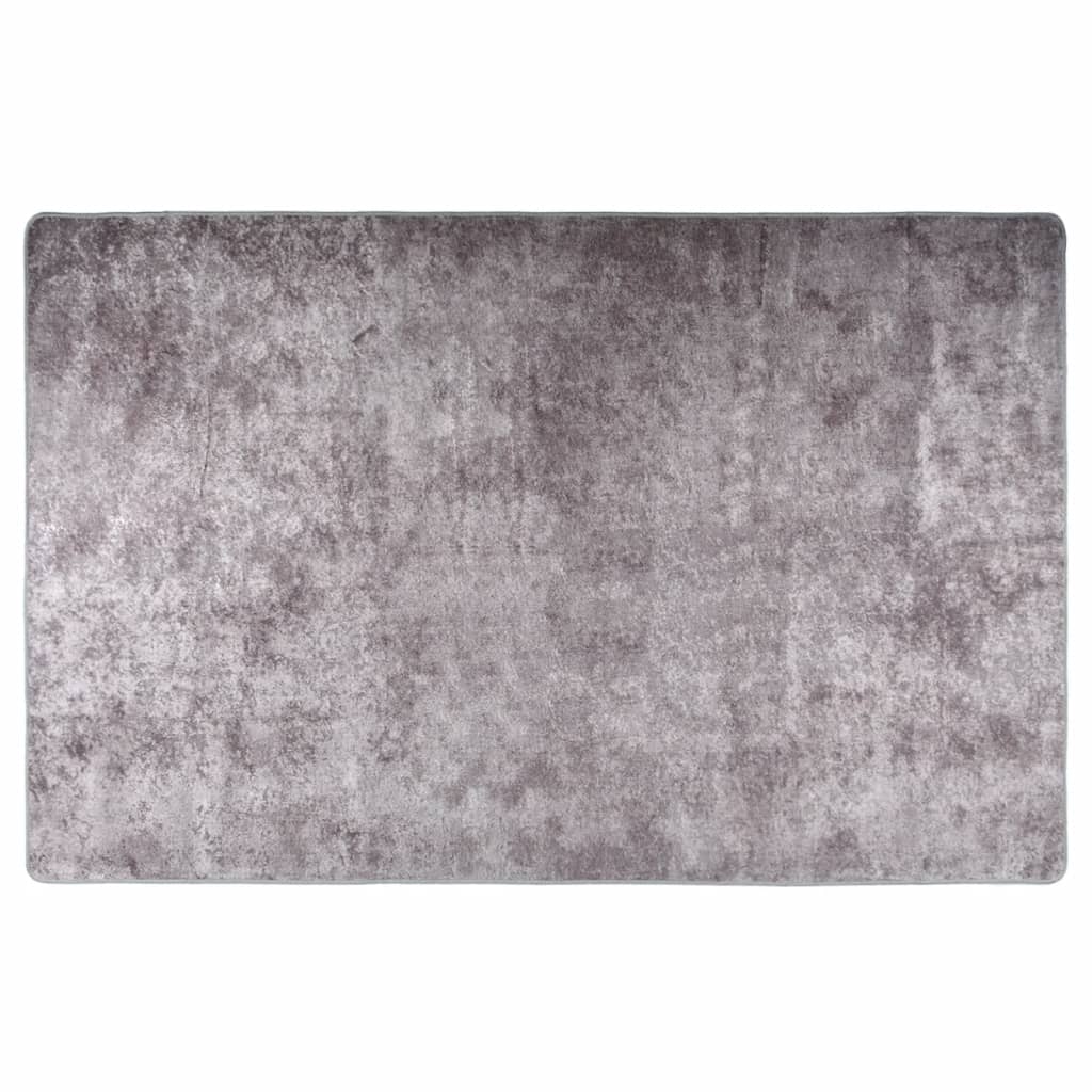 Tappeto Lavabile 80x150 cm Grigio Antiscivolo 337958