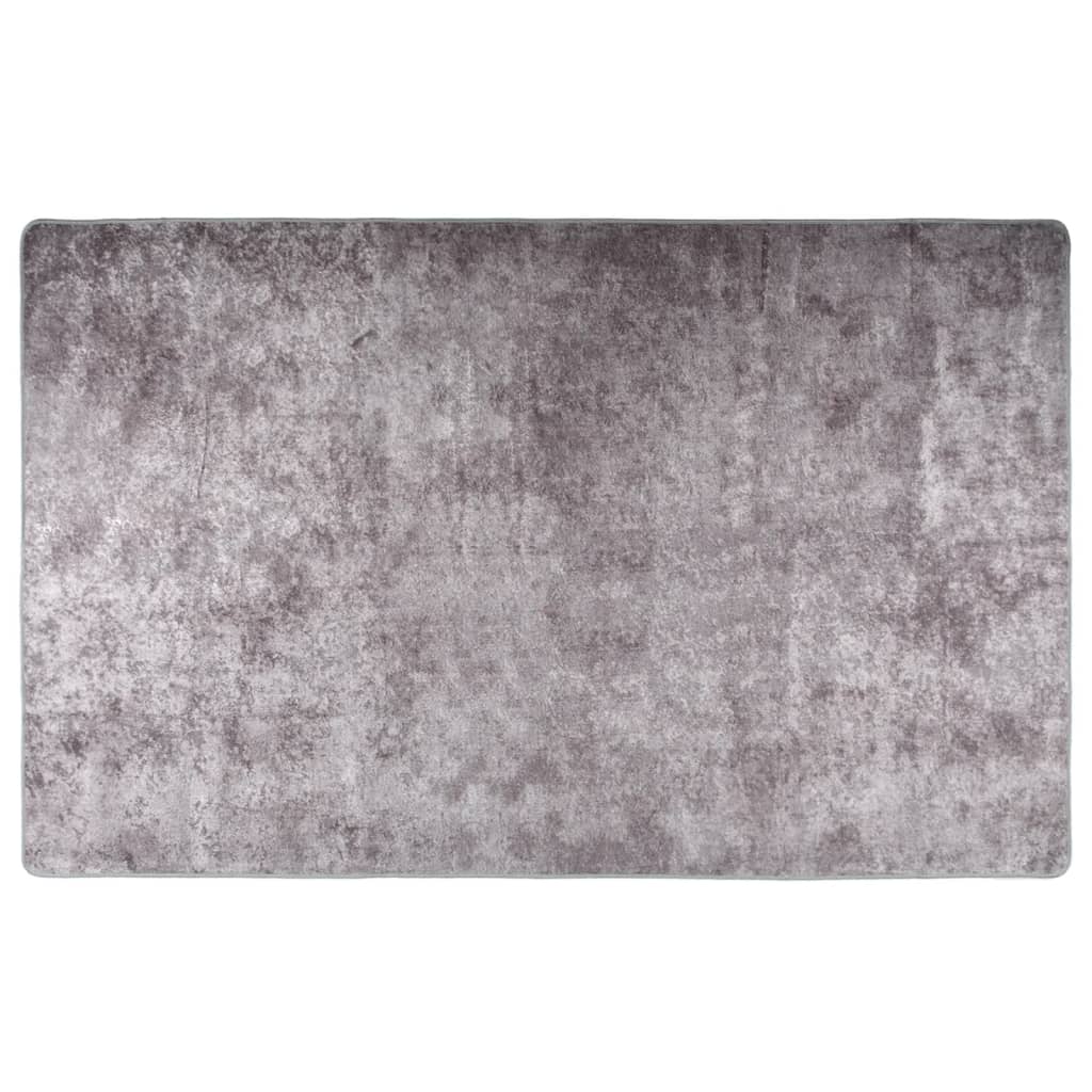 Tappeto Lavabile 160x230 cm Grigio Antiscivolo 337961