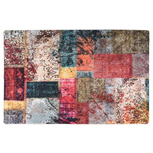 Tappeto Lavabile Patchwork 80x150 cm Multicolore Antiscivolo 337964