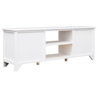 Mobile Porta TV Bianco 108x30x40 cm in Legno di Paulownia cod mxl 11559