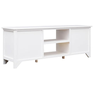 Mobile Porta TV Bianco 108x30x40 cm in Legno di Paulownia cod mxl 11559