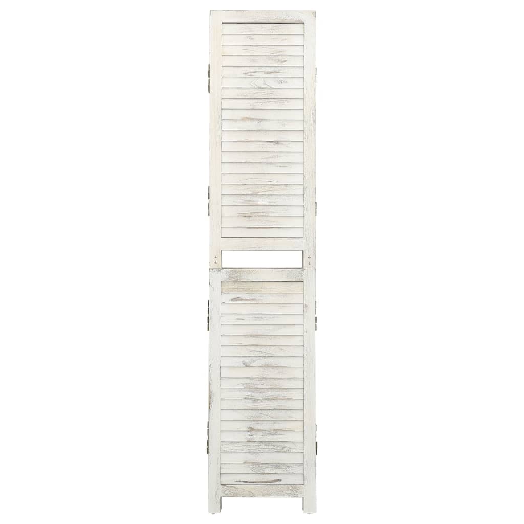 Divisorio a 3 Pannelli Bianco Antico 105x165 cm in Legno 338570