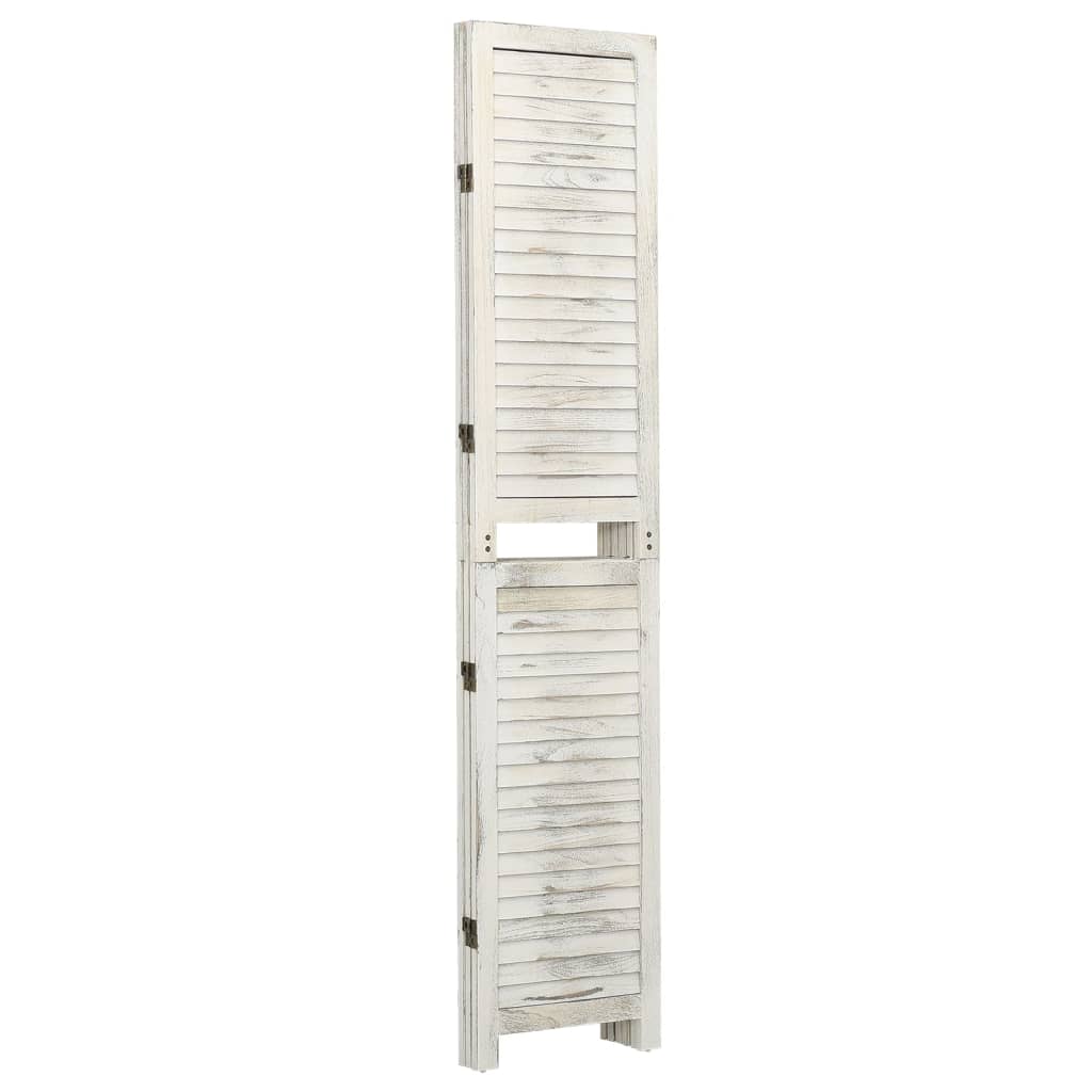 Divisorio a 3 Pannelli Bianco Antico 105x165 cm in Legno 338570