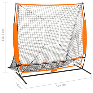 Rete da Allenamento Multisport Baseball Nera 174x76x158,5 cm 93362