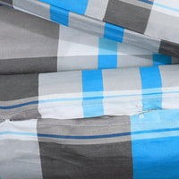 Set Copripiumino Blu e Grigio 200x200 cm in Cotone 136072