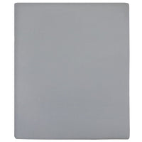 Lenzuola con Angoli Jersey 2pz Grigio 90x200 cm Cotone 136201