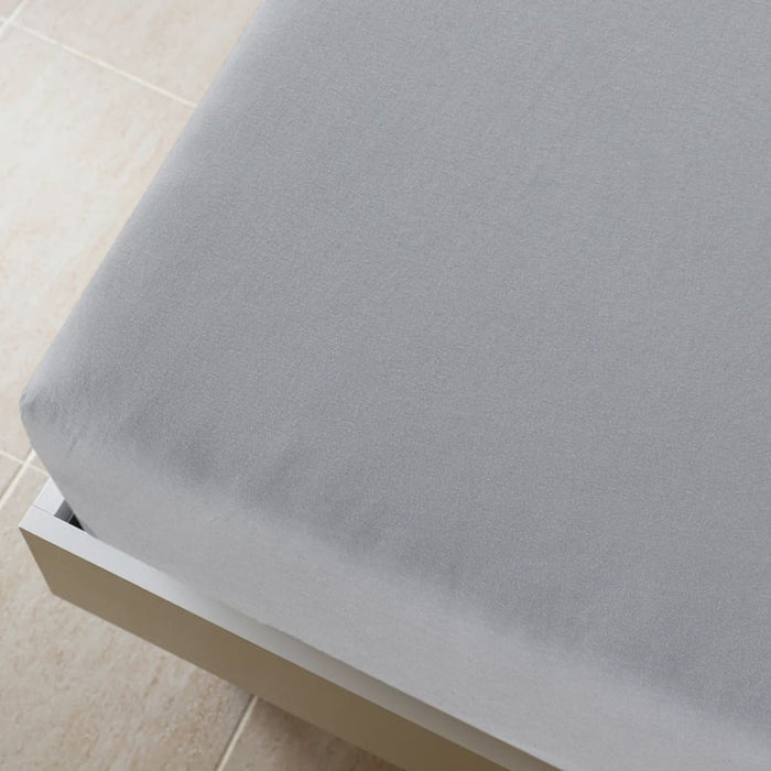 Lenzuola con Angoli Jersey 2pz Grigio 90x200 cm Cotone 136201