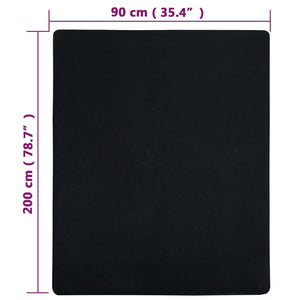 Lenzuolo con Angoli Jersey Nero 90x200 cm Cotone cod mxl 66925