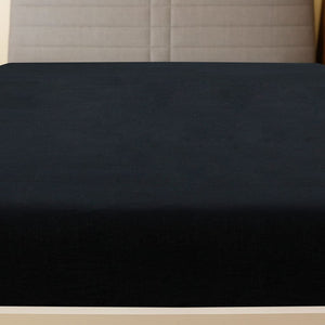 Lenzuola con Angoli Jersey 2pz Nero 140x200 cm Cotone cod mxl 64136