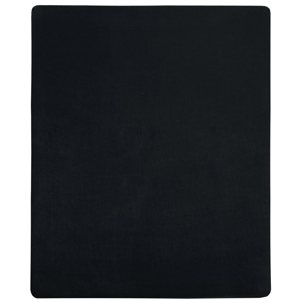 Lenzuola con Angoli Jersey 2pz Nero 160x200 cm Cotone cod mxl 68108