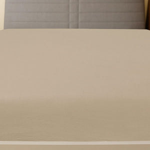 Lenzuola con Angoli Jersey 2pz Tortora 160x200 cm Cotone 136227