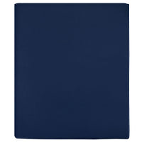 Lenzuola con Angoli Jersey 2pz Blu Marino 90x200 cm Cotone cod mxl 76938