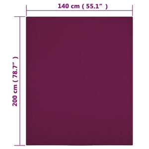 Lenzuola con Angoli Jersey 2pz Bordò 140x200 cm Cotone 136255