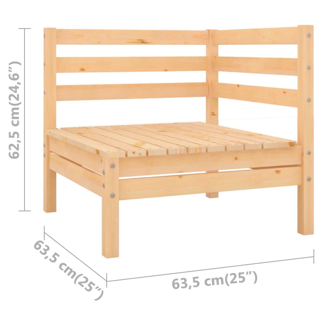 Divano Angolare da Giardino in Legno Massello di Pino cod mxl 40205