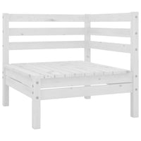 Set Divani da Giardino 4 pz in Legno Massello di Pino Bianco 806618