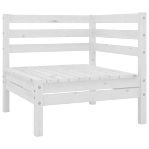 Set Divani da Giardino 4 pz in Legno Massello di Pino Bianco 806618