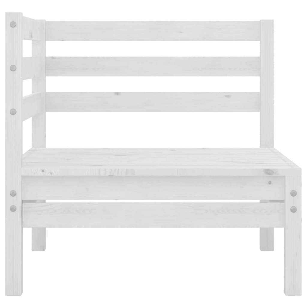 Set Divani da Giardino 4 pz in Legno Massello di Pino Bianco 806618