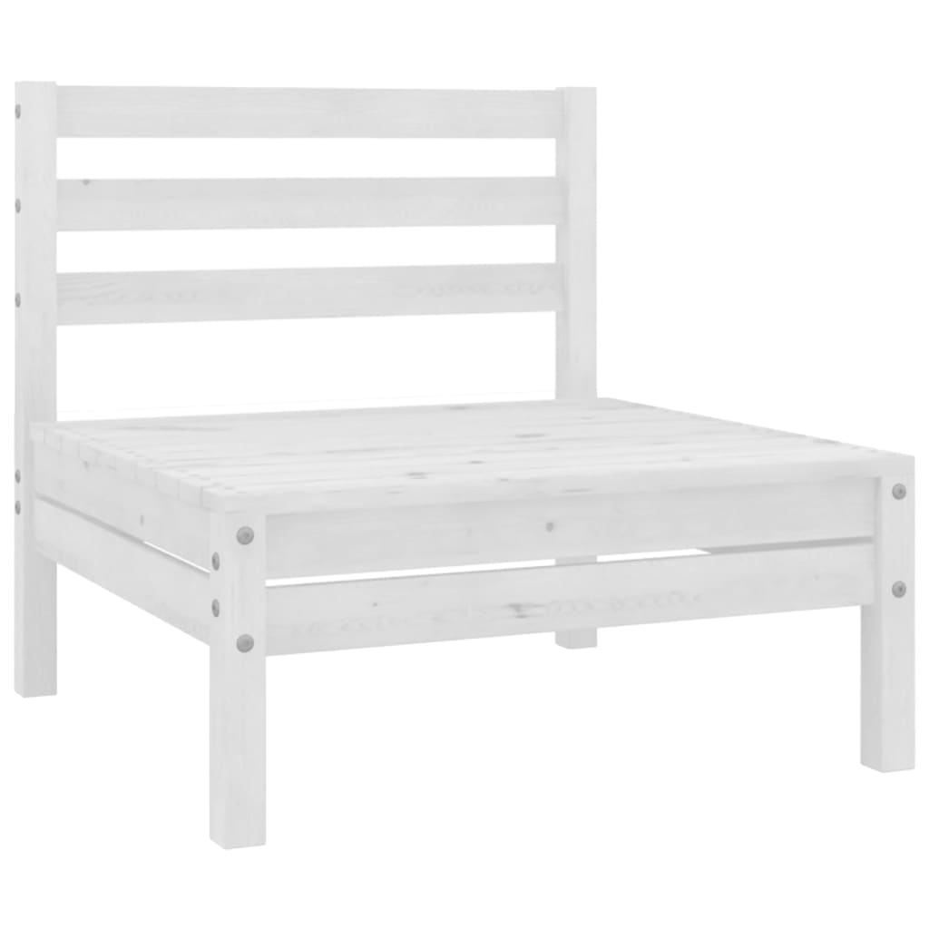 Set Divani da Giardino 4 pz in Legno Massello di Pino Bianco 806618