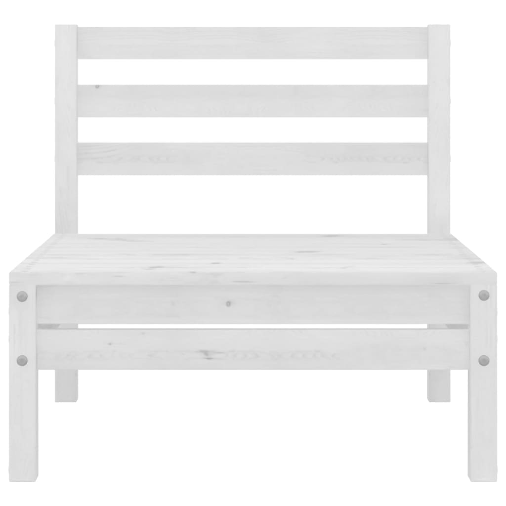 Set Divani da Giardino 4 pz in Legno Massello di Pino Bianco 806618