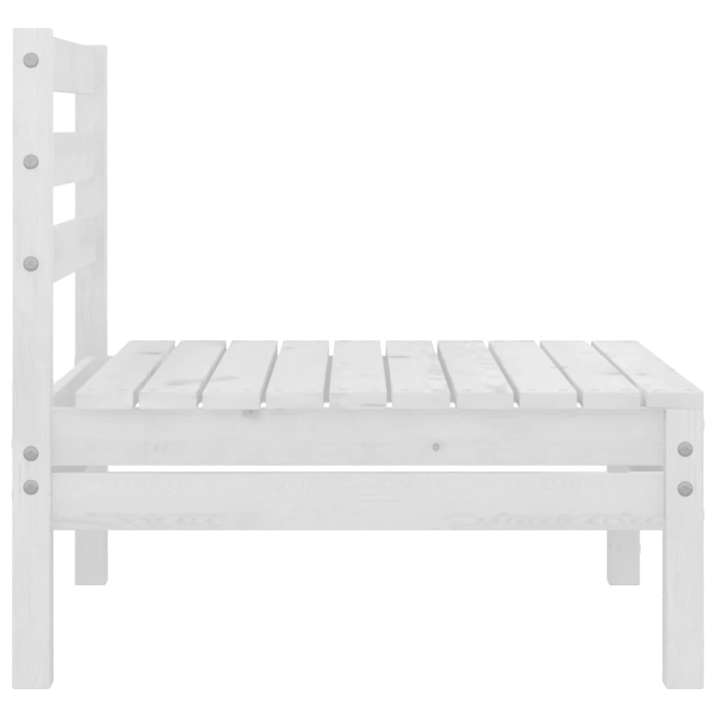 Set Divani da Giardino 4 pz in Legno Massello di Pino Bianco 806618