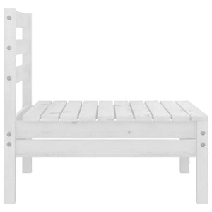 Set Divani da Giardino 4 pz in Legno Massello di Pino Bianco 806618