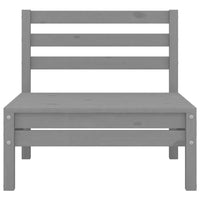 Set Divani da Giardino 4 pz Grigio in Legno Massello di Pino cod mxl 39563