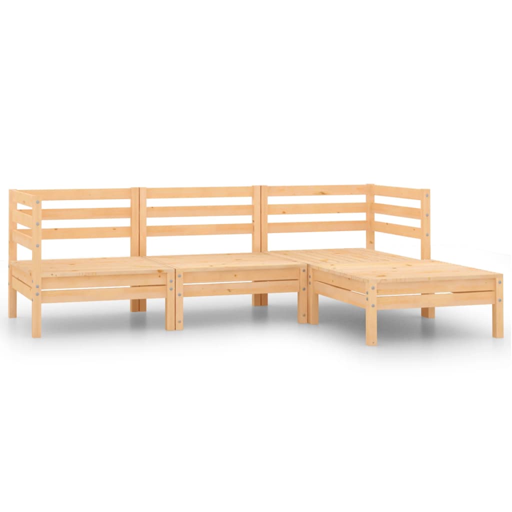 Set Divani da Giardino 4 pz in Legno Massello di Pino cod mxl 43223