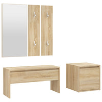 Set di Mobili da Corridoio Rovere Sonoma in Legno Multistrato cod mxl 73552