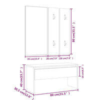 Set di Mobili da Corridoio Rovere Sonoma in Legno Multistrato cod mxl 73552