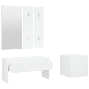 Set di Mobili da Corridoio Bianco in Legno Multistrato cod mxl 73557