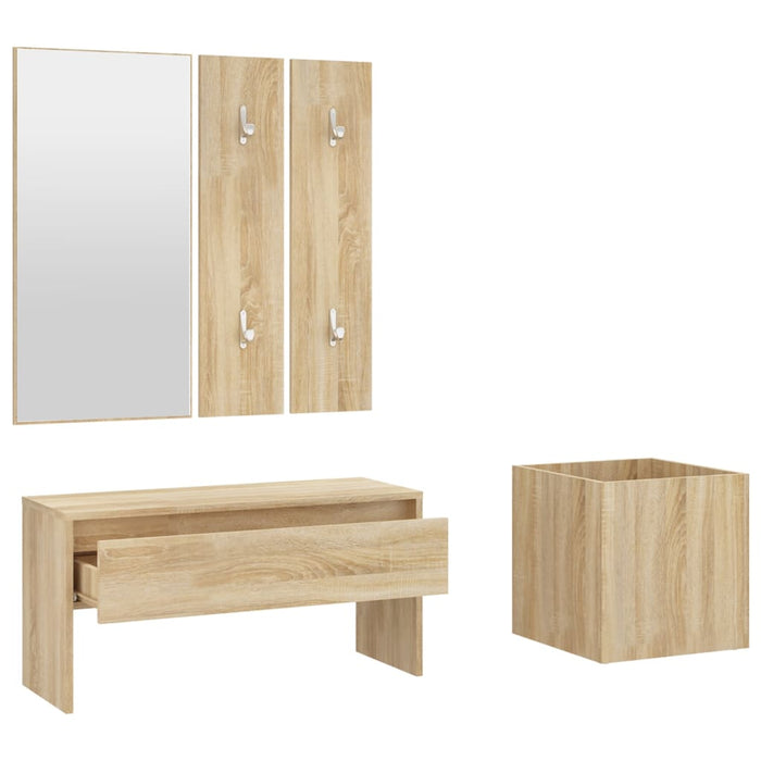 Set di Mobili da Corridoio Rovere Sonoma in Legno Multistrato cod mxl 73560