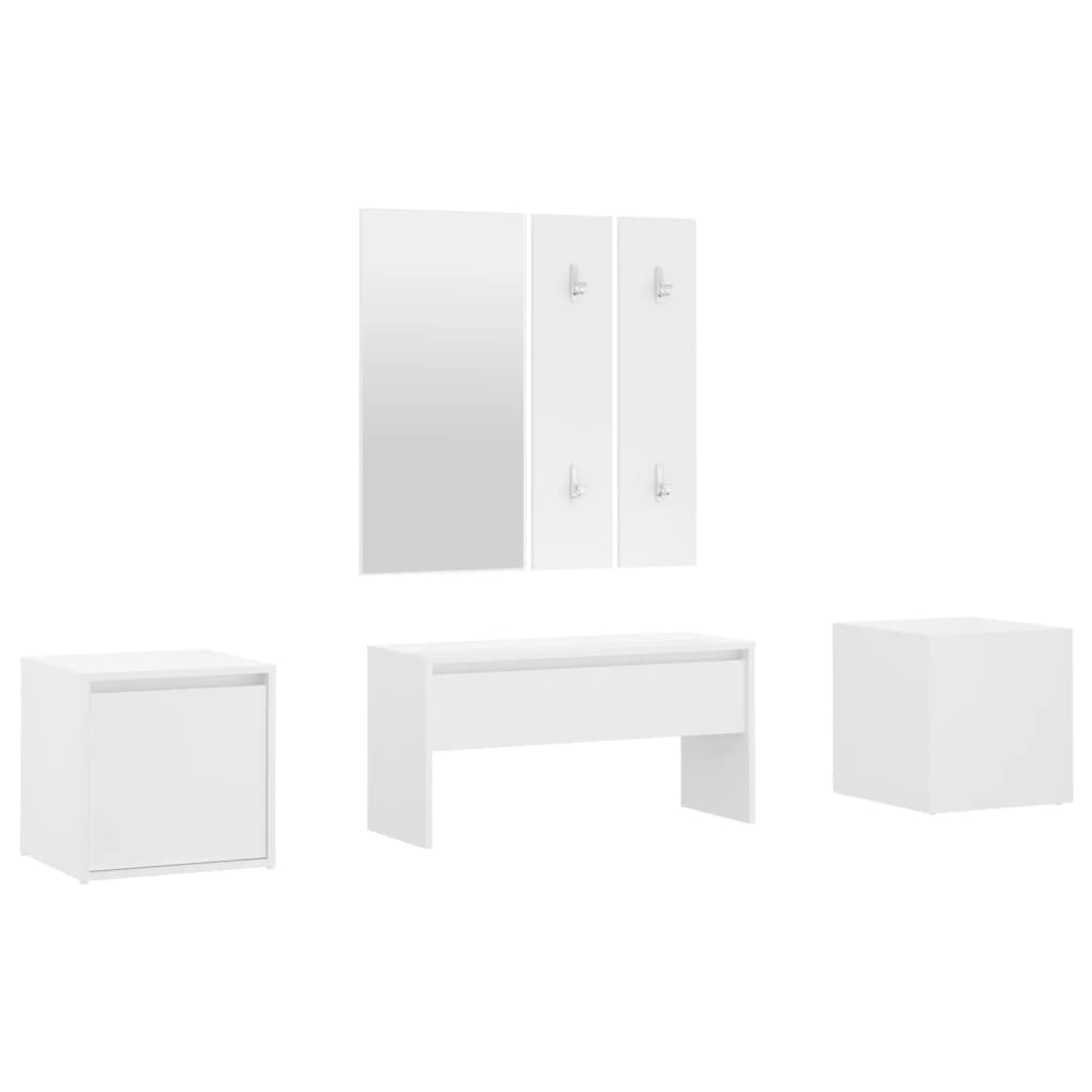 Set di Mobili da Corridoio Bianco in Legno Multistrato 3082062