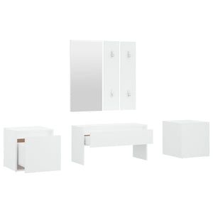 Set di Mobili da Corridoio Bianco in Legno Multistrato 3082062