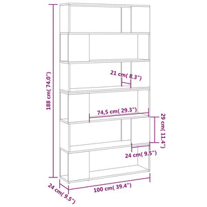 Libreria/Divisorio Bianco 100x24x188 cm cod mxl 25086