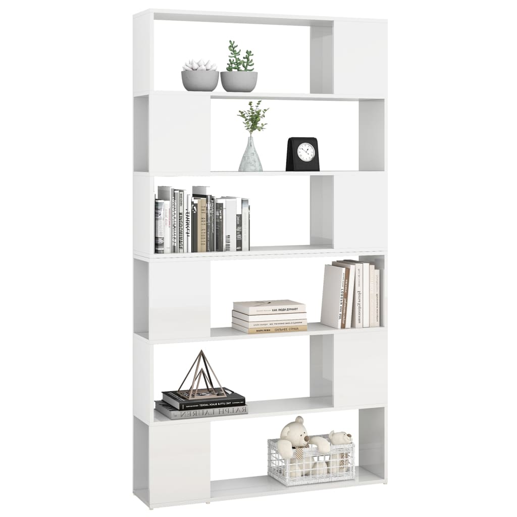 Libreria/Divisorio Bianco Lucido 100x24x188 cm cod mxl 14996