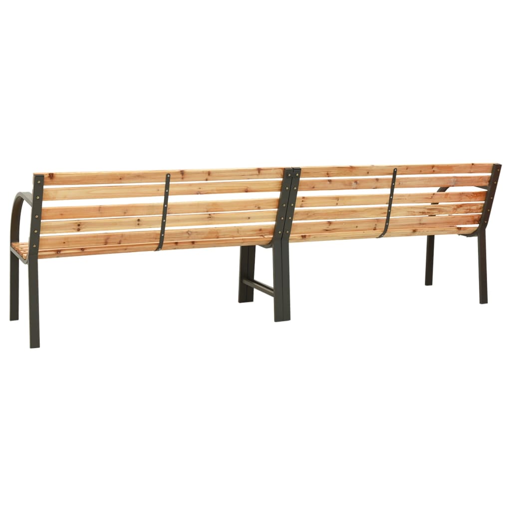 Panca da Giardino Doppia 241 cm in Legno di Abete Cinese 317123