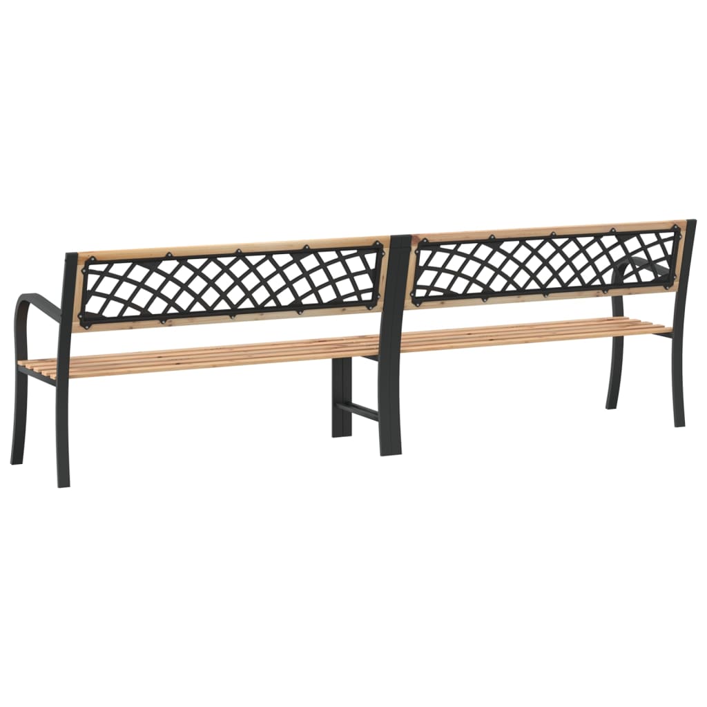 Panca da Giardino Doppia 238 cm in Legno di Abete Cinese cod mxl 45739