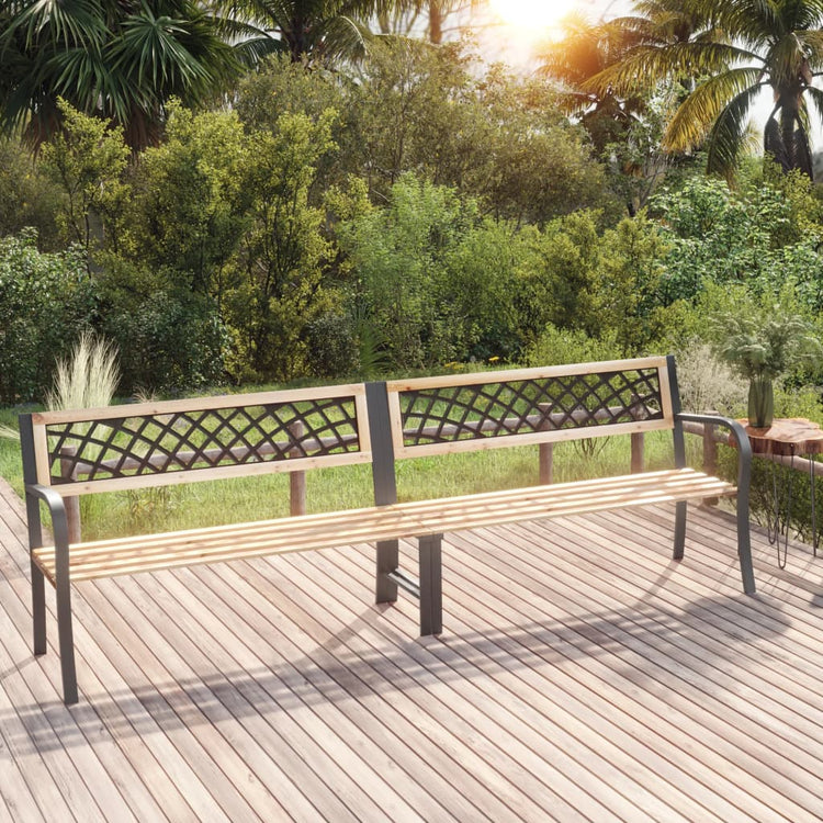 Panca da Giardino Doppia 238 cm in Legno di Abete Cinese cod mxl 45739