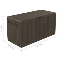 Baule Mobile Contenitore Cuscini Marrone 117x45,5x57,5 cm 270 L 337905