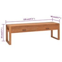 Mobile Porta TV 120x40x45 cm in Legno Massello di Teak cod mxl 57351