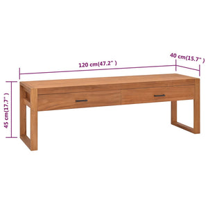 Mobile Porta TV 120x40x45 cm in Legno Massello di Teak 337921