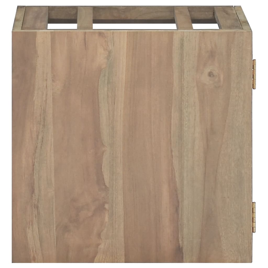 Mobile da Bagno a Parete 46x25,5x40cm in Legno Massello di Teak 338252