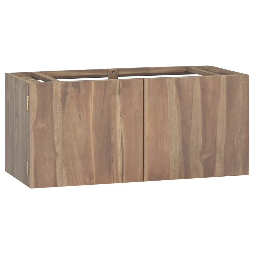 Mobile da Bagno a Parete 90x39x40 cm in Legno Massello di Teak cod mxl 46830