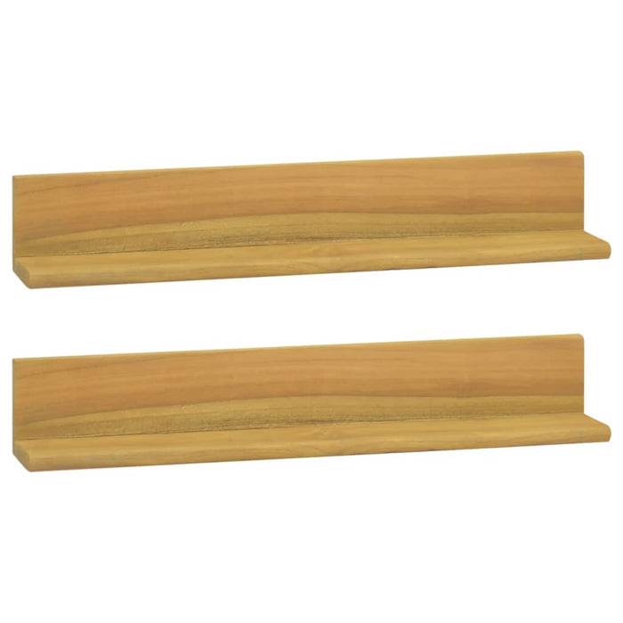 Mensole da Parete 2 pz 60x10x10 cm in Legno Massello di Teak 338259