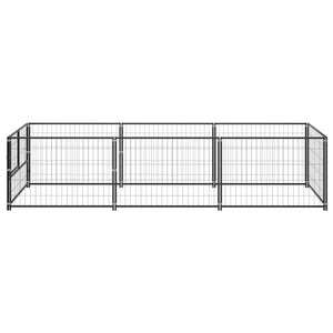 Gabbia per Cani Nera 3 m² in Acciaio cod mxl 49290