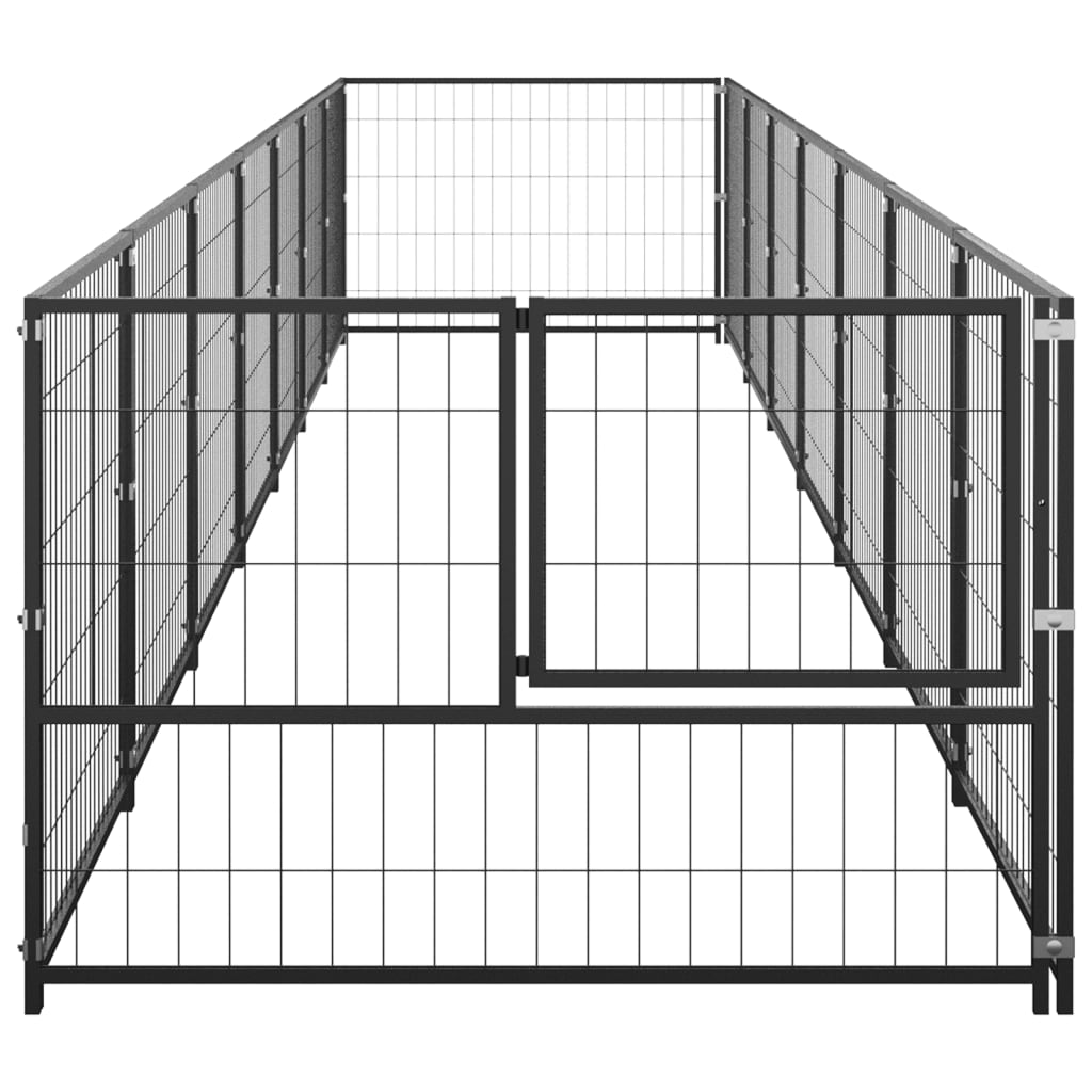 Gabbia per Cani Nera 7 m² in Acciaio cod mxl 49257