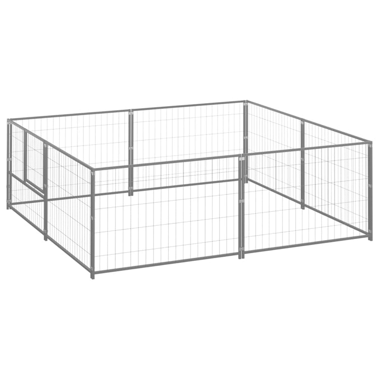 Gabbia per Cani Argento 4 m² in Acciaio cod mxl 46605