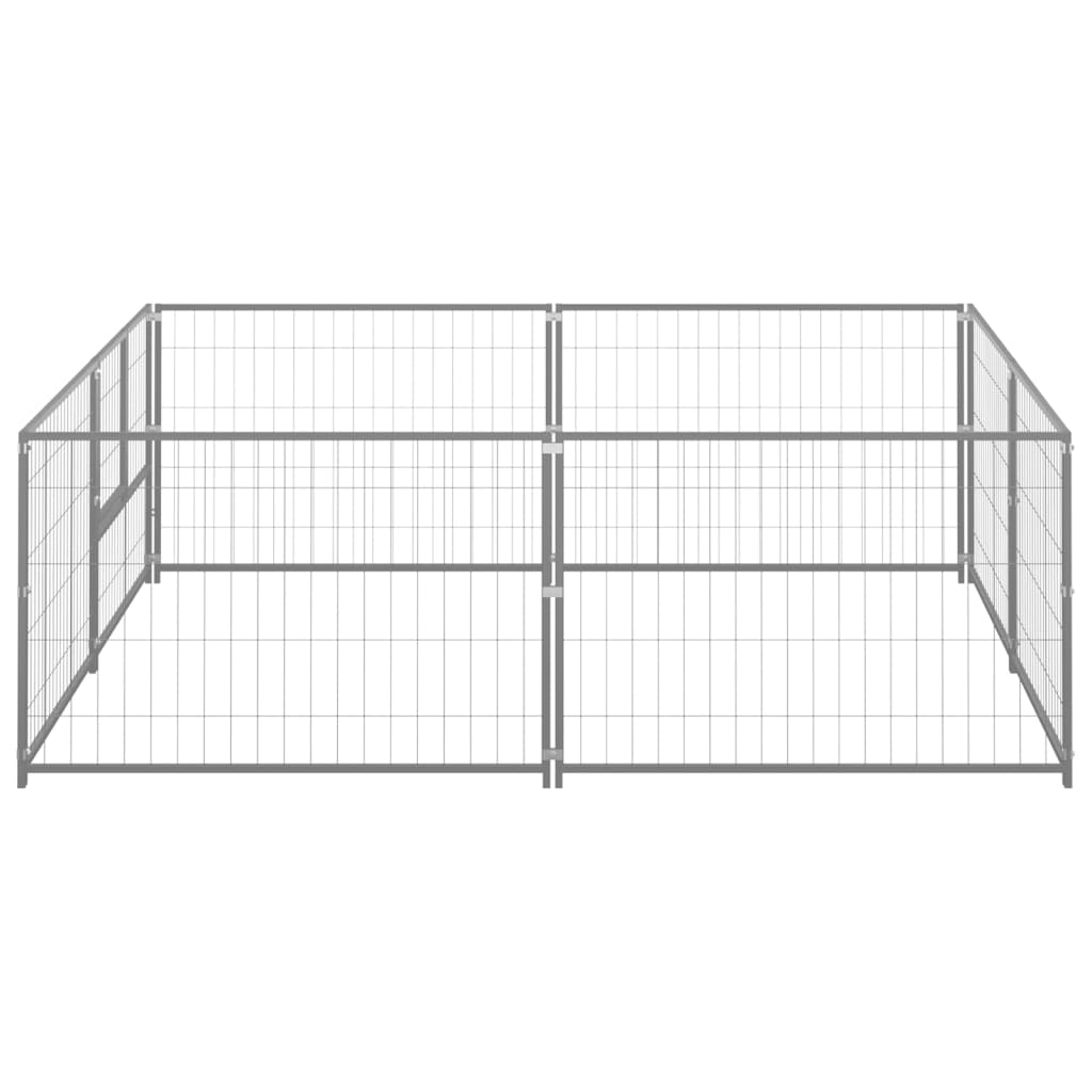 Gabbia per Cani Argento 4 m² in Acciaio cod mxl 46605