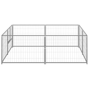 Gabbia per Cani Argento 4 m² in Acciaio cod mxl 46605